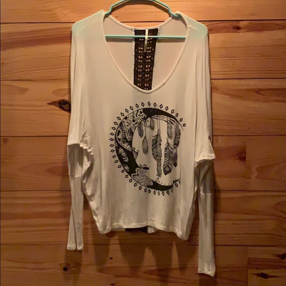 Long sleeved feather/moon shirt
